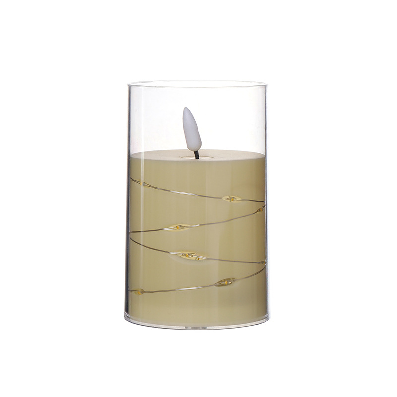 2024 New Electronic Candle Light Halloween Party Light String Decoration Acrylic With Cup Candle Wedding Decoration Item Picture
