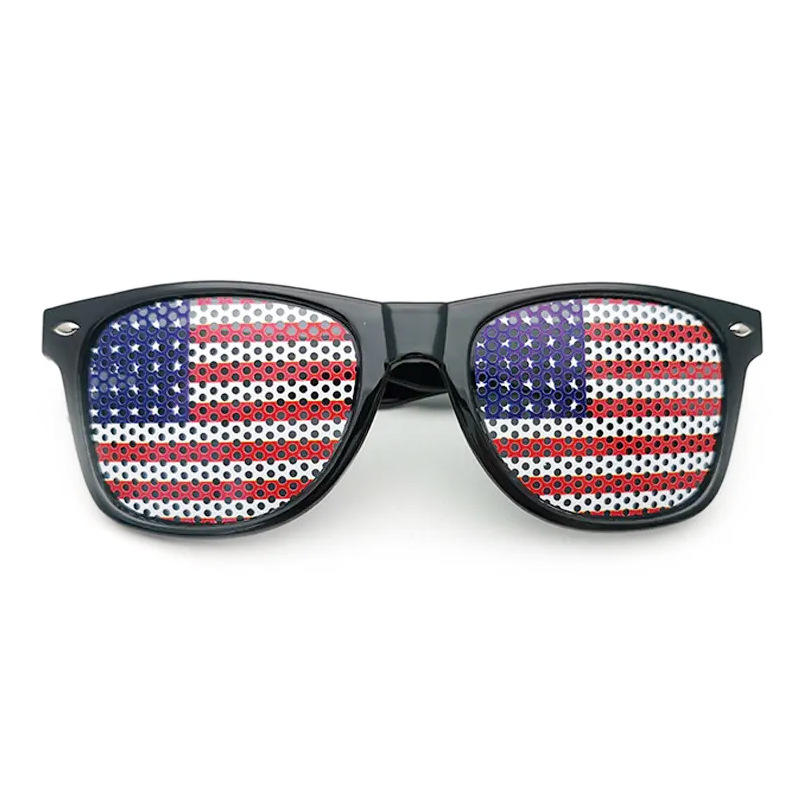 Customized 2026 World Cup glasses, flag stickers, sunglasses, small-hole sunglasses, fan party supplies for the United States, Canada and Mexico details Picture