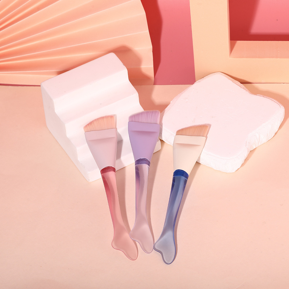 Ermu Tongtao Fish Tail Thin Arc straight Line Foundation Brush, flat head, no powder absorption, blade, no mark, liquid makeup brush