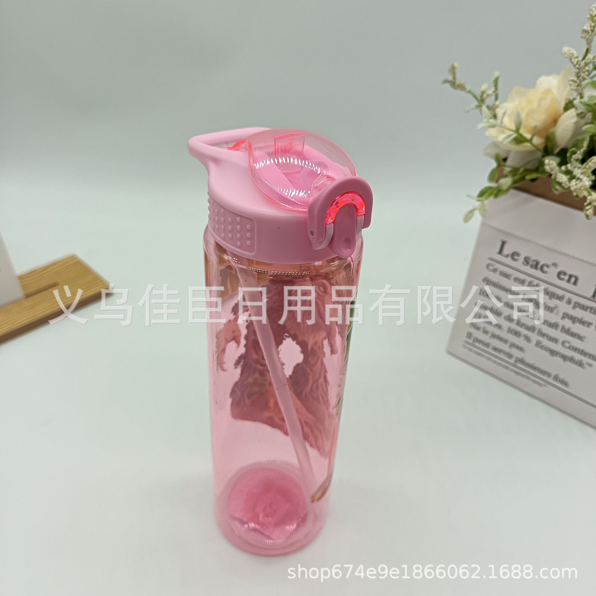 Children's water cups with cute patterns, bouncing LIDS, Shan Hai Jing style, high appearance level sports water bottles for both men and women, portable for students wholesale Specification drawing