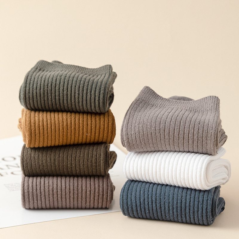 Xinjiang cotton double-needle autumn and winter pure cotton men's mid-calf winter thickened business men's long socks wholesale all cotton Item Picture