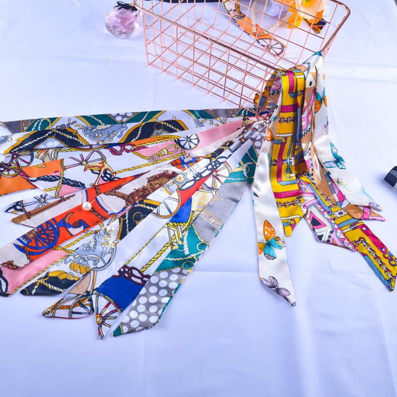 Silk Scarf Wholesale Manufacturers Bind Long Small Silk Scarf Packaging Gift Box Accompanied By Gift Bag Silk Scarf Decorative Ribbon Silk Scarf Specification drawing