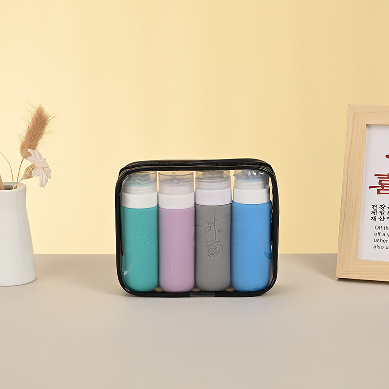 Transparent Makeup Bag Packaging Bottle Multi-Color Bag Portable Travel Toiletry Bag Pvc Large Capacity Storage Bag Manufacturers Wholesale Specification drawing