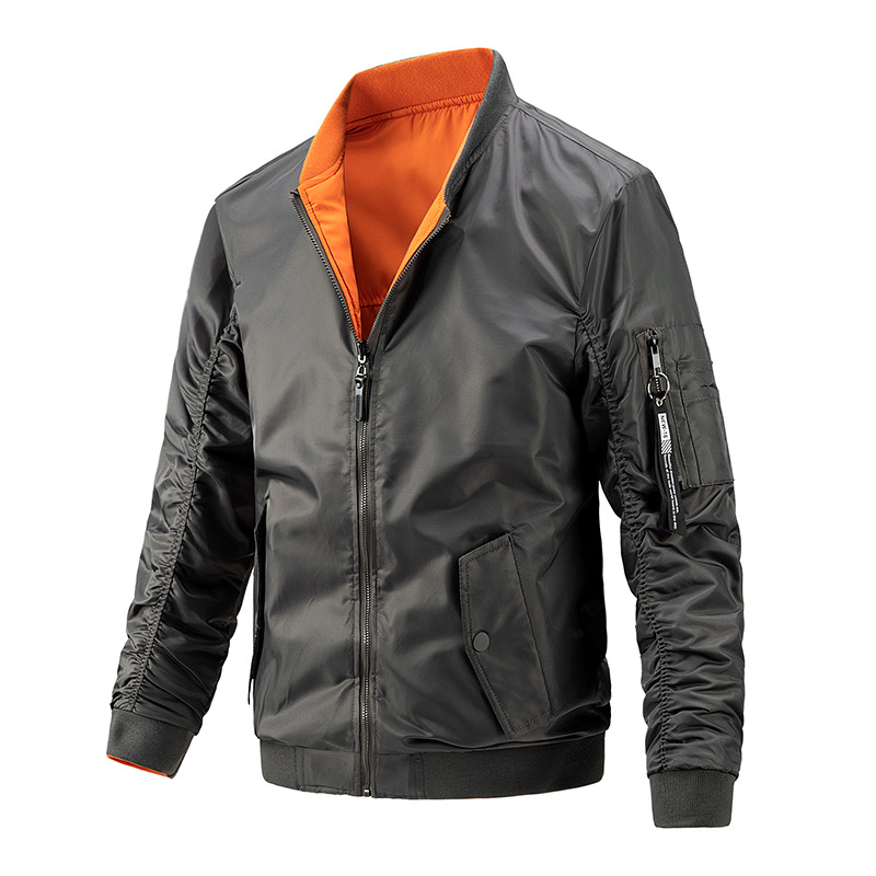 Crossover chaqueta hombre invierno 2021 nuevo juvenil clip chaqueta de algodón chaqueta de doble cara desgaste old beauty flying wear chaqueta hombre details Picture