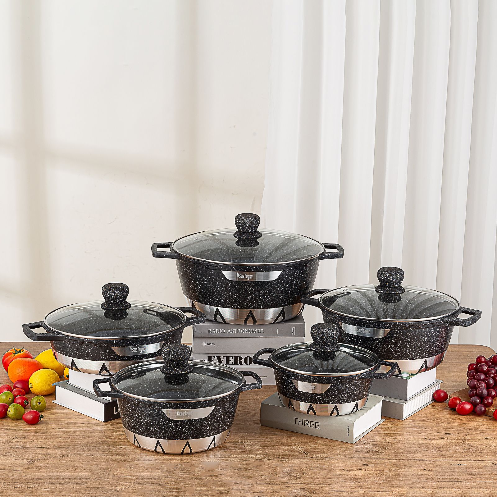 Wholesale 10 pieces aluminum pot set 外贸 跨境10件套铝锅套装