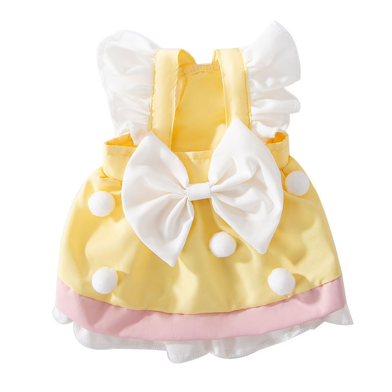 Spring and summer new puppy lace chiffon dress, Teddy Bichon Mini dog bow pet clothing Item Picture