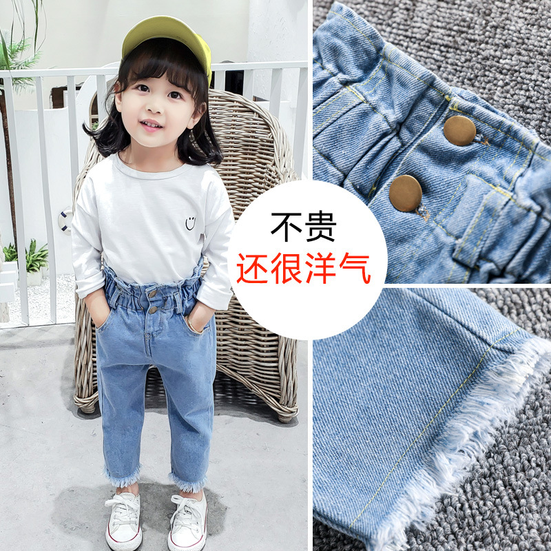 女童高腰裤春细节图