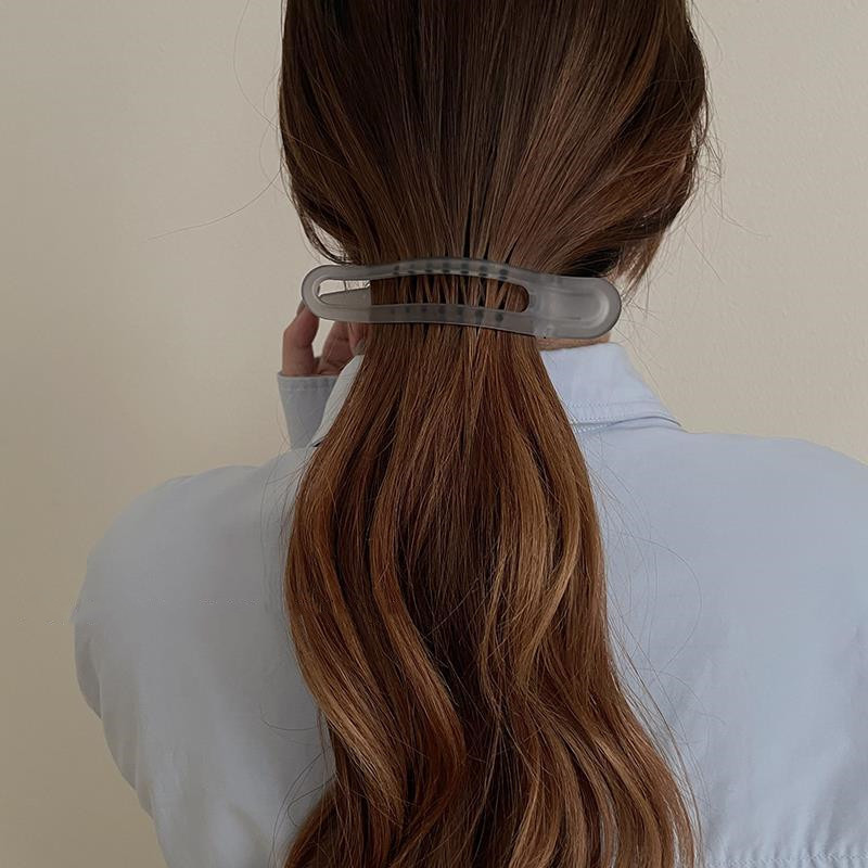 Korean-style ethereal acrylic clip headwear, hair clips, women's summer back head grabber, popular 2021 new duckbill clip Specification image