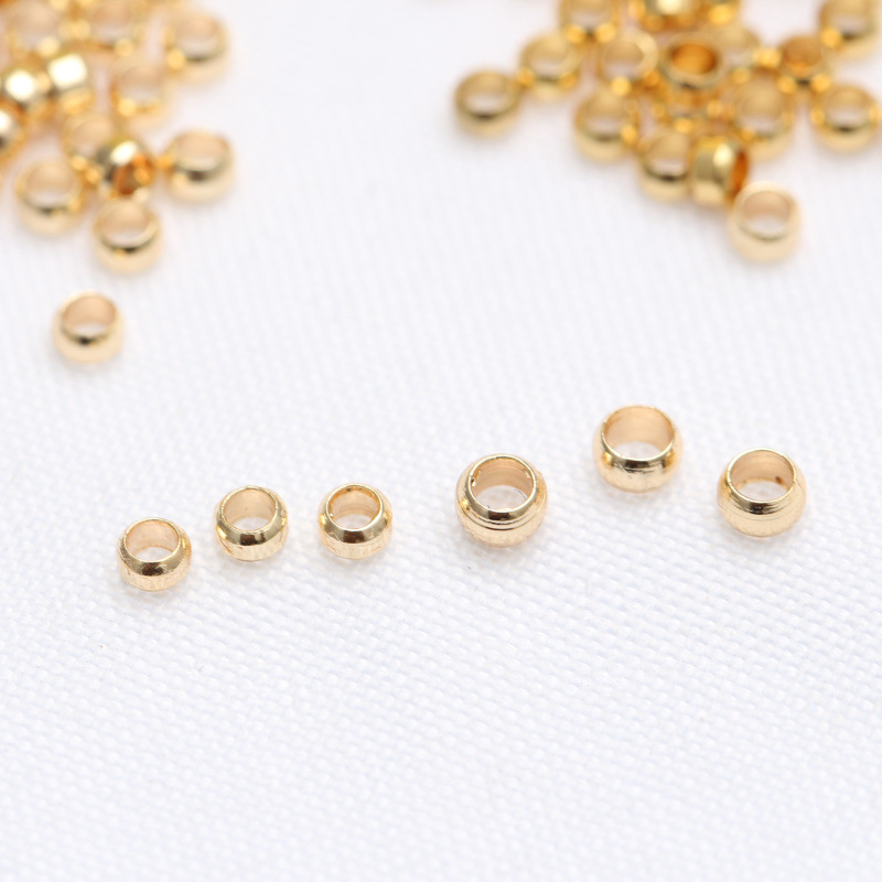 Clamp Flat Positioning Finishing Diy Beading Material 2.0Mm Color Preserving Pure Copper Positioning Bead Fixed Bead Bead Manufacturers Direct Sales Specification drawing