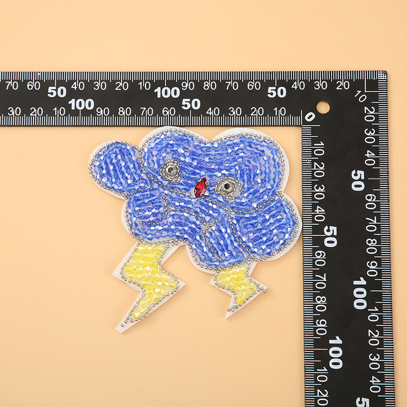 New Hand Nail Bead Lightning Sun Headwear Fashion With Clothing Accessories Semi-Finished Products Manufacturers Wholesale Specification drawing