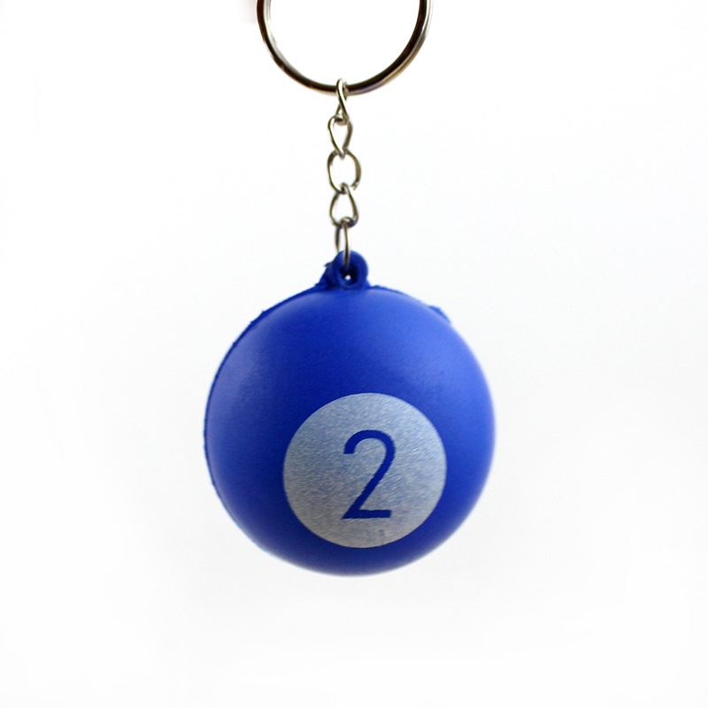 Amazon cross-border toy ball manufacturer, stress-relieving and stress-releasing balls, 4cmPU balls, keychains, elastic balls customization Item Picture