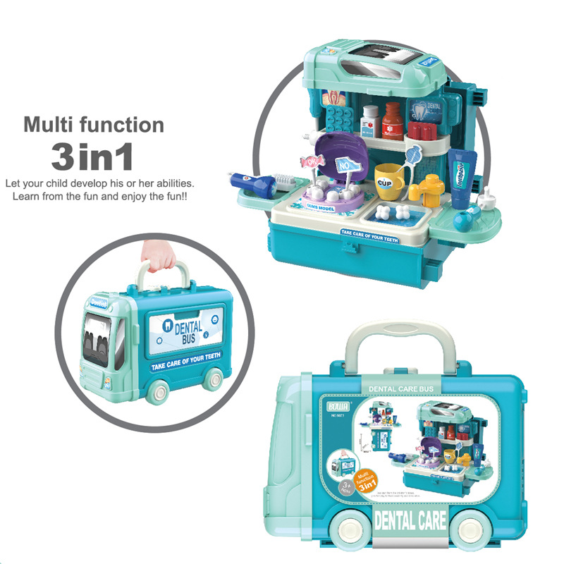 New children's toy fishing bus with storage, dentist's house play toys, cross-border candy origin Application Scenario