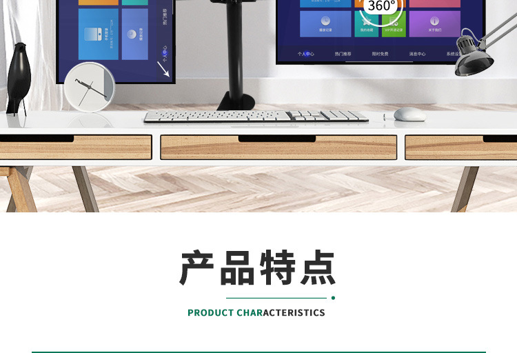 Dual-screen and multi-screen monitor stands, telescopic hanging brackets, mobile TV stands, cross-border factory direct sales pic 2