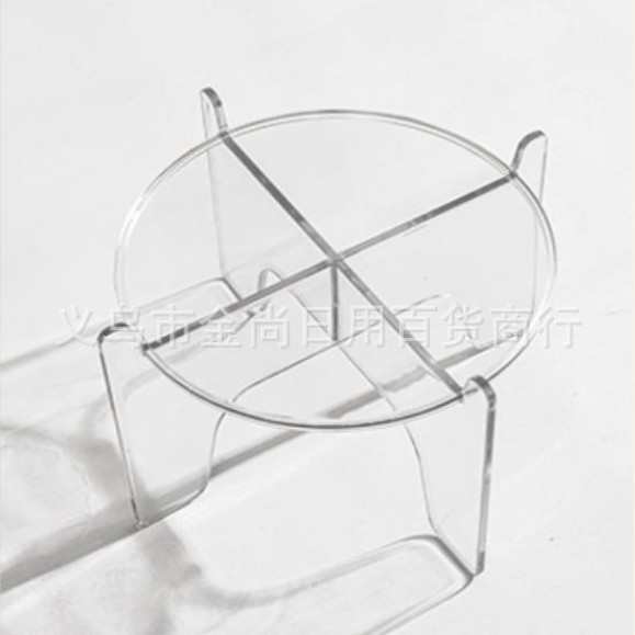 Cold water bottle thickened transparent tray, round potted plant tray with bottom plastic base, raised storage rack at the bottom, flower stand Application Scenario