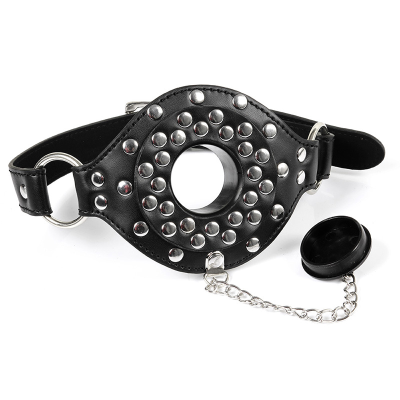 Adult sex toys female slave mouth ball mouth plug alternative toy sm training torture device rivet cover mouth plug Application Scenario
