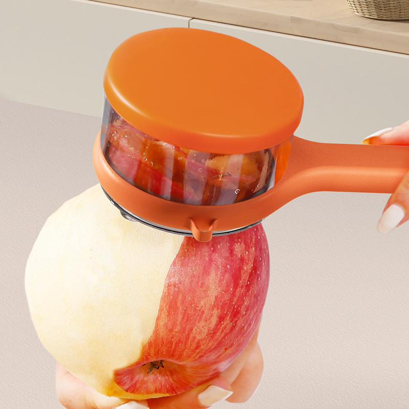 Equipped with a bucket for storing peelers and peeling knives