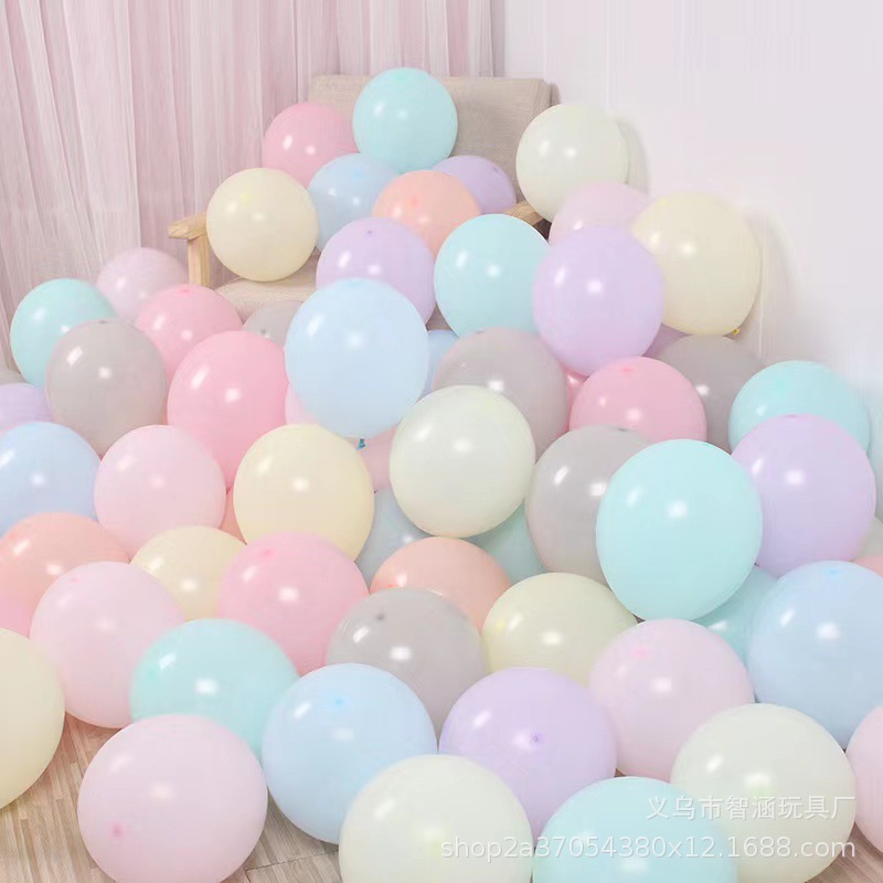 Wholesale 10-inch 1.8-gram latex balloons, macaron-colored balloons, birthday, wedding, wedding room, candy ball decoration pic 7
