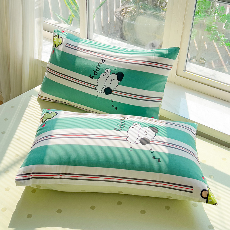 Cotton Twill [13070Ins] Single Pillowcase A Pair Of Envelope Printed Cotton Bedding Factory Direct Supply details Picture