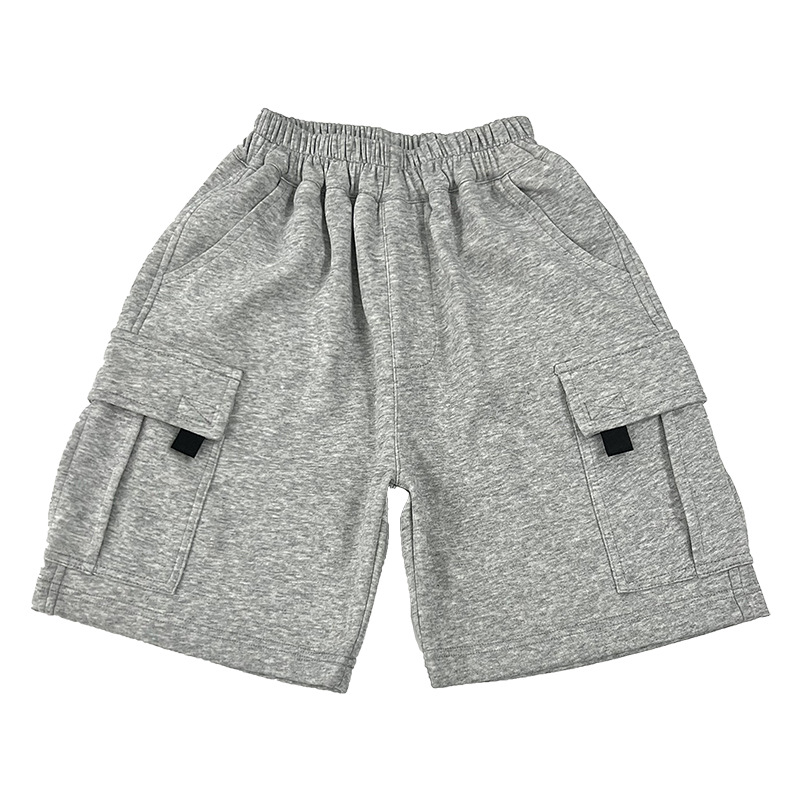 Boys' shorts 2024 Children's Summer new style, large pocket short sweatpants, simple and versatile for kids, capri pants, stylish Item Picture