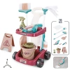 Children's simulation cleaning tools, strollers, house play vacuum cleaners, brooms, mop sets, cleaning and hygiene toys details Picture