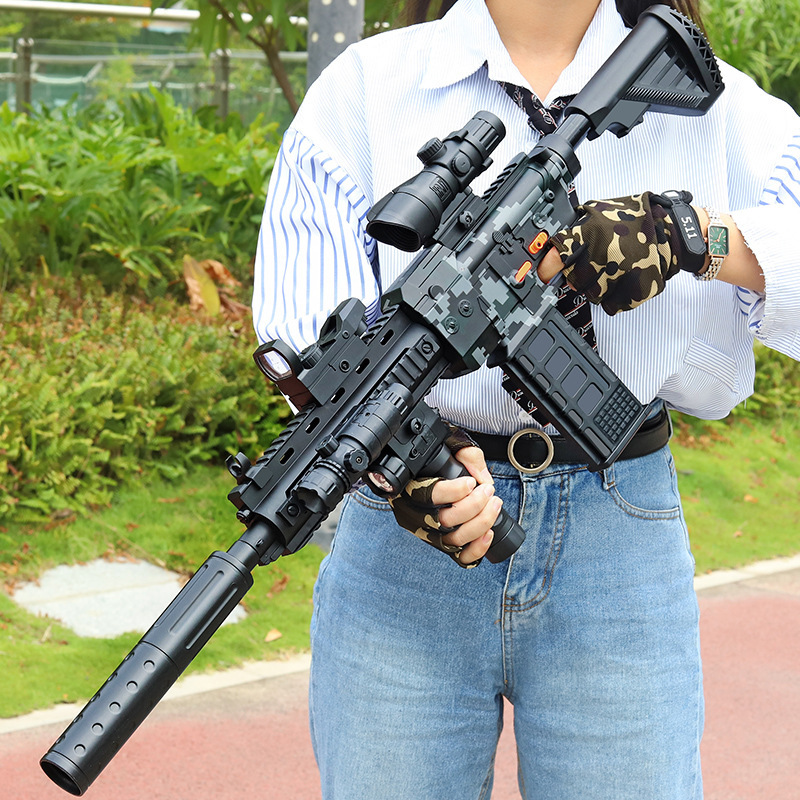 抖音同款新泓电动连发软弹枪M416男孩玩具枪下供EVA 代发批发一件代发儿童玩具详情图1