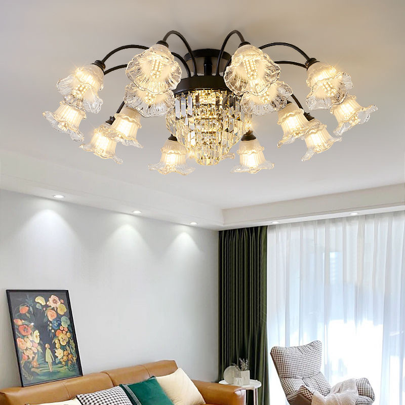 New European Living Room Chandelier Light Luxury Crystal Light American Hall Living Room Light Household Simple Dining Room Bedroom Lamps Application Scenario