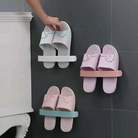 浴室折叠拖鞋架壁挂式免打孔卫生间挂鞋厕所收纳架洗手间置物架