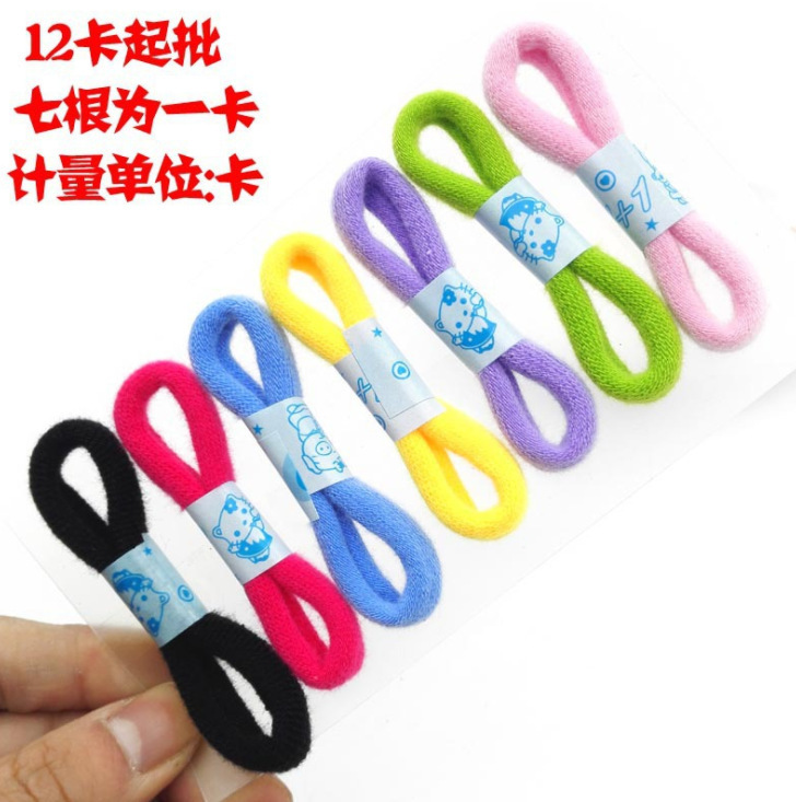 A3145 seven rubber bands, hair bands, hair ties, hair ropes, hair accessories, Japanese and Korean ornaments. Wholesale supply from Yiwu 2-yuan store