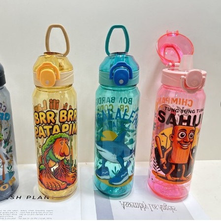 Wholesale of cross-border best-selling Shan Hai Jing series water cups, children's water cups, straw direct drinking water cups, student drinking water cups and space cups details Picture