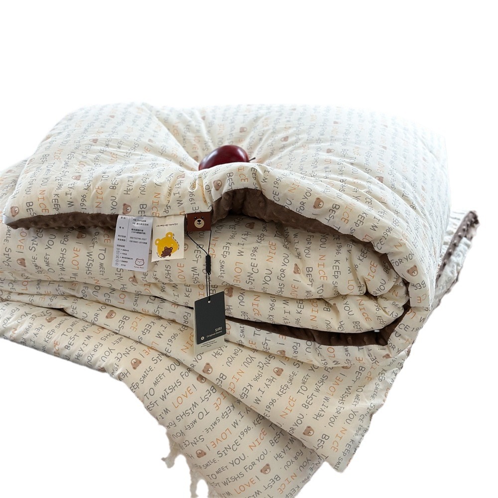 13372 All-cotton cartoon small floral print spring and autumn quilt soothing, bean quilt warm and fleece winter quilt core Item Picture