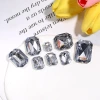 Imitation Taiwan flat pointed sole rectangular octagonal acrylic diamond hand-sewn shoe buckle necklace claw diamond transparent mahjong diy diamond Application Scenario