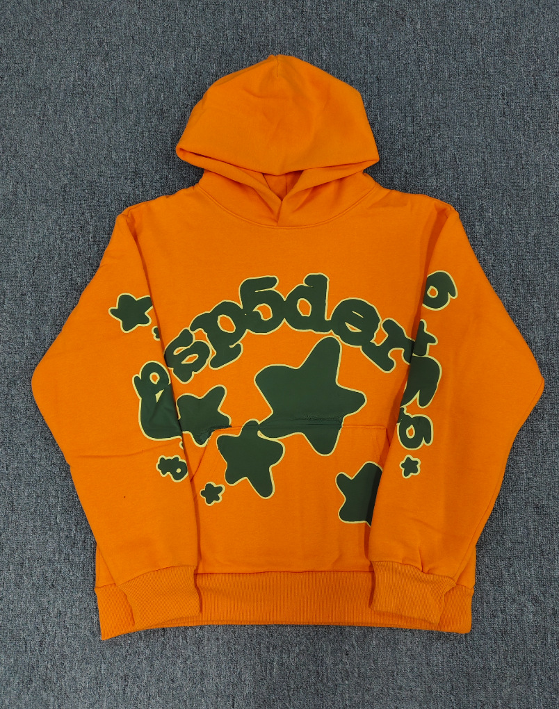 海外原版重磅450G加厚糕绒卫衣连帽衫男发泡印蜘蛛Sp5der hoodies详情16