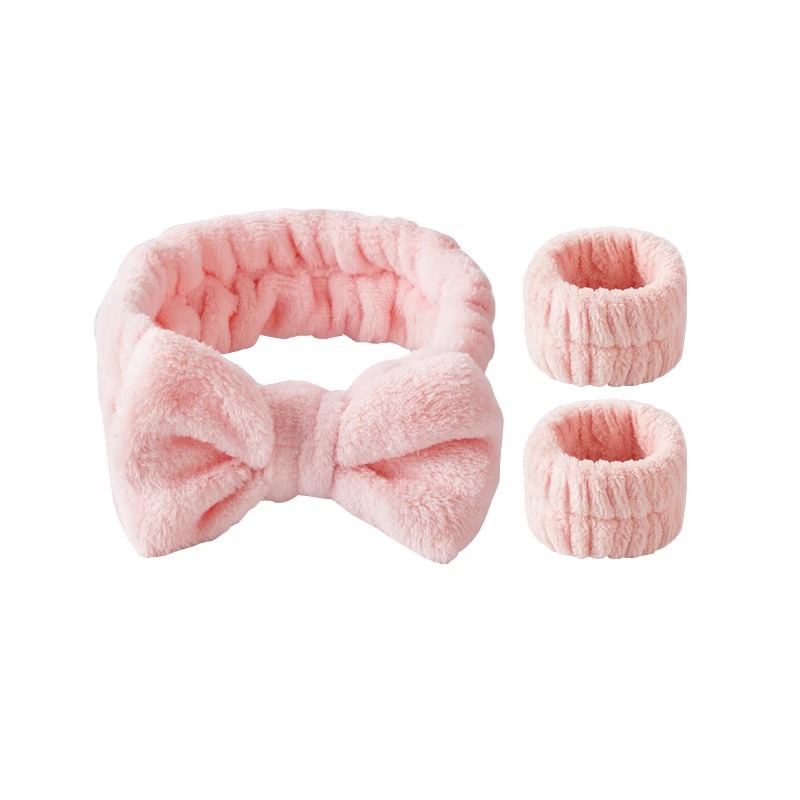 洗脸发带手腕带三件套吸水防湿发箍头箍女2023年新款洁面束发神器 Item Picture