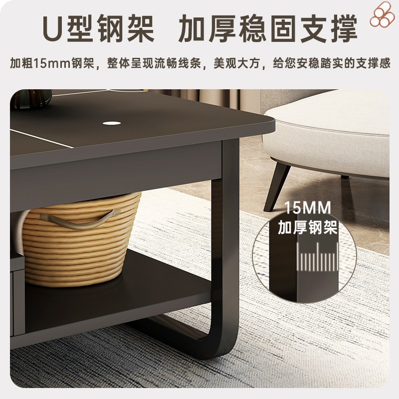Modern and simple coffee table, small tea table, living room, home rental room, sofa side table, light luxury balcony, internet-famous tea table Application Scenario