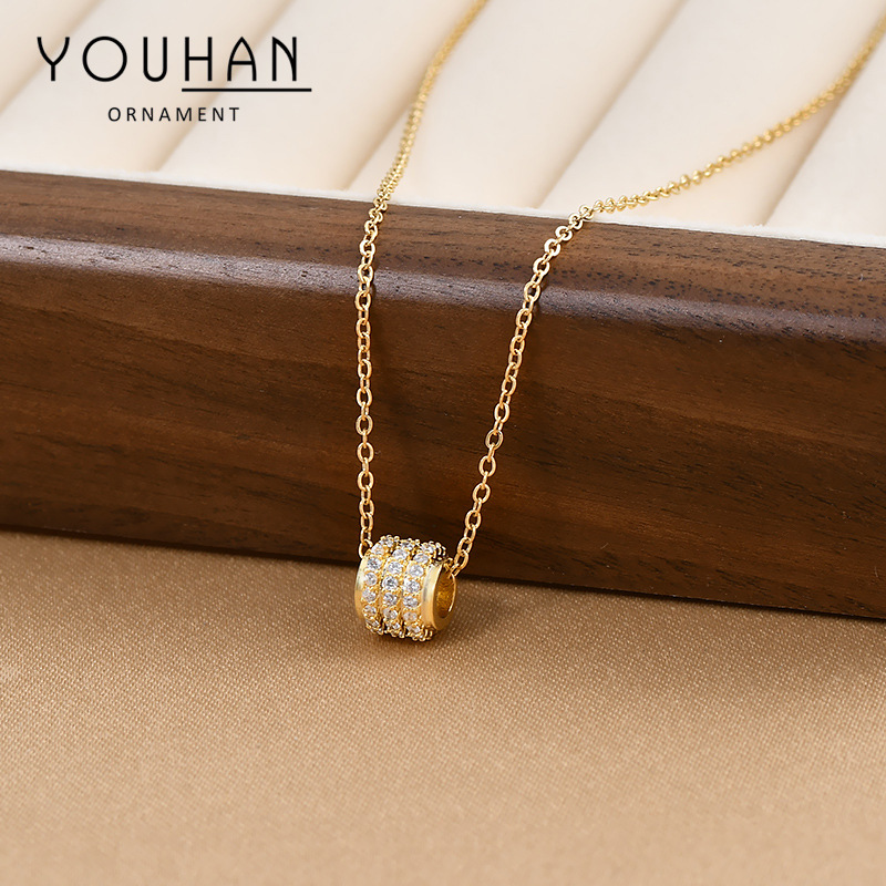 真金电镀气质锁骨链女小众设计感小蛮腰项链简约百搭学生颈链饰品