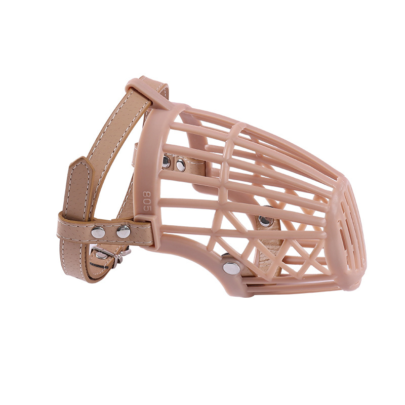 Pet products Amazon burst high-end PU dog muzzle anti-lick anti-bite soft rubber pet muzzle dog muzzle Item Picture