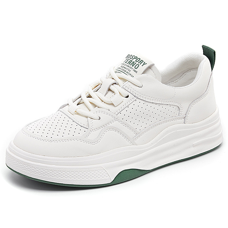 Leather small white shoes women's shoes driving soft sole Korean version of sports leisure all match leather fashion brand flat shoes Item Picture