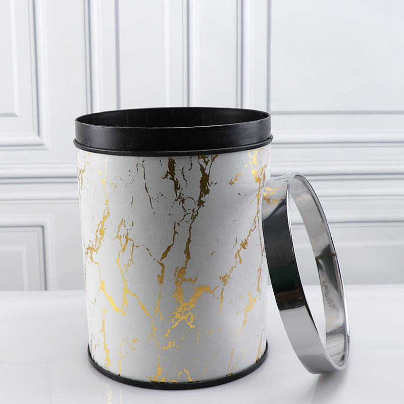 Wholesale Plastic Hotel Trash Can Without Cover Pressure Ring Garbage Hosanthis Household Kitchen Bedroom Bathroom Large Trash Can details Picture