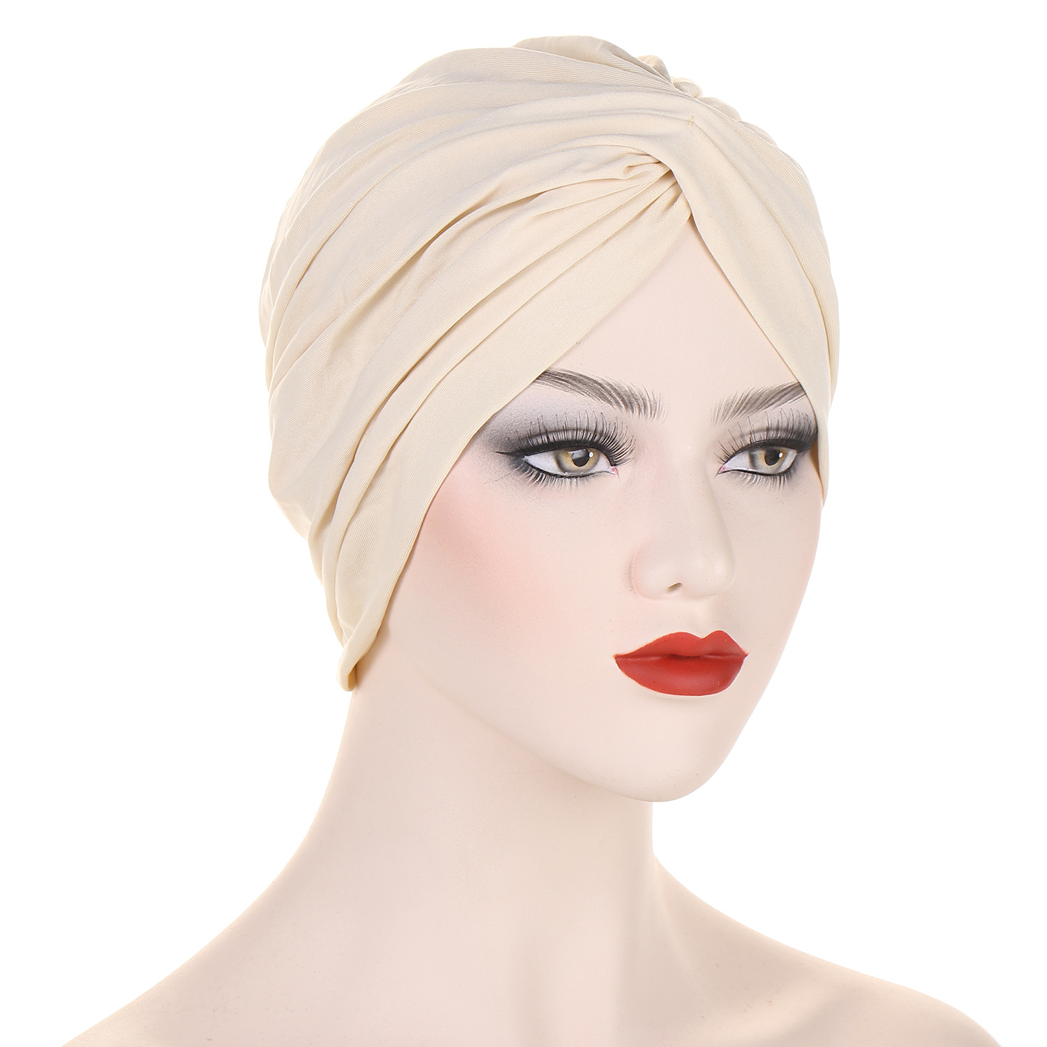 New European and American women's fashionable color-blocked Muslim headscarf cap, soft pullovers for all seasons for adults, in stock for export Application Scenario