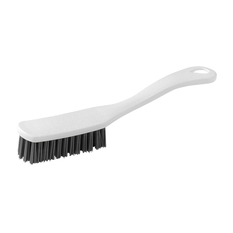 A long-handled, stretchable shoe brush with plastic soft bristles for household use that won't damage shoes. It's a shoe cleaning tool and a laundry brush Item Picture