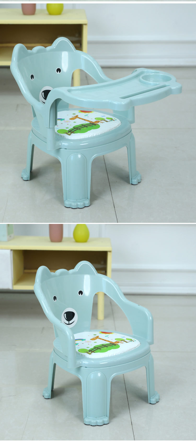 儿童餐椅叫叫椅塑料带靠背前置宝宝小板凳可拆卸婴幼儿吃饭学座椅详情17