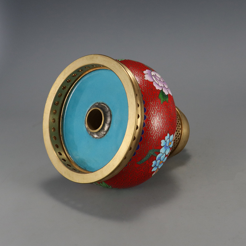 Beijing Cloisonne craft cultural gift and decorative items, traditional copper body cloisonne enamel polished air lamp Specification image