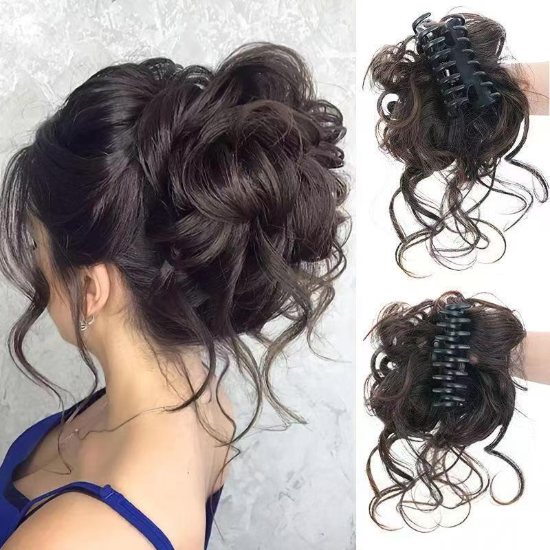 In stock, there are long beard hair bands and wigs for women with a laid-back style. The hair is naturally fluffy with dragon whiskers and flower buds