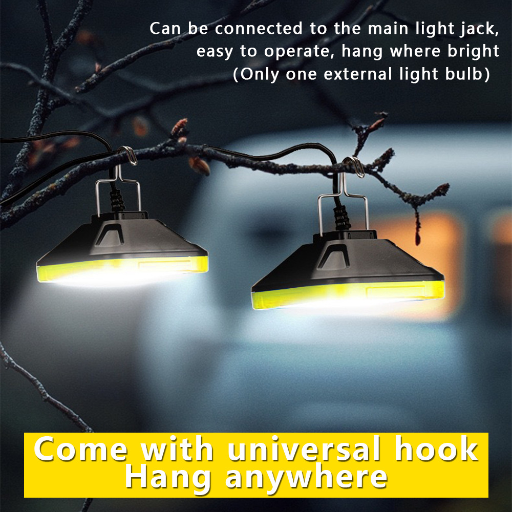 Solar-powered emergency portable lamp, outdoor long-range led charging lamp, long-lasting white and yellow light, dual light sources for both near and far Application Scenario