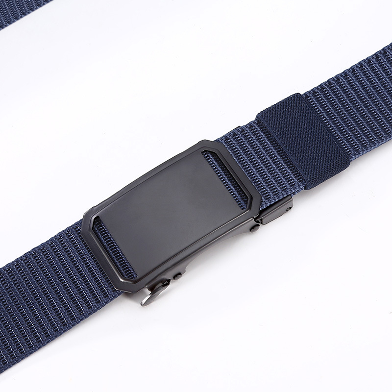 Men's business automatic buckle polyester belt, classic men's canvas polyester durable casual belt wholesale Application Scenario