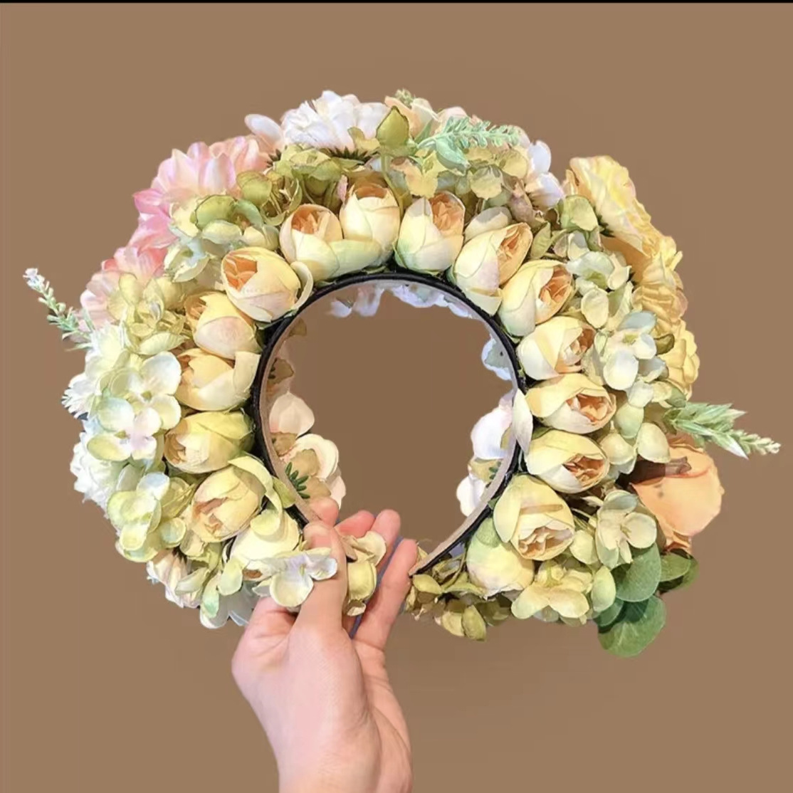 Children's Photography Props Hairpin Flower Headgear Double-Sided Silk Flower Hair Hoop Hanfu Accessories With Artificial Flower Handmade Hair Accessories Application Scenario