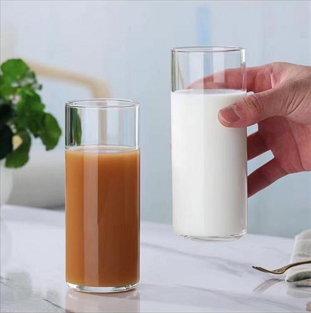 工厂供耐热玻璃大水杯高硼硅玻璃咖啡杯果汁杯单层透明玻璃早餐杯
