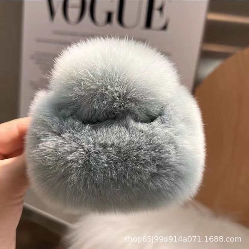 Korean Version Square Rex Rabbit Hair Clip Back Head Ponytail Hair Grab Clip Large Plush Shark Factory Direct Sales Specification drawing