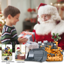 Children's wireless 9-way remote control car bulldozer toy car Boy alloy excavator excavator excavator engineering car model