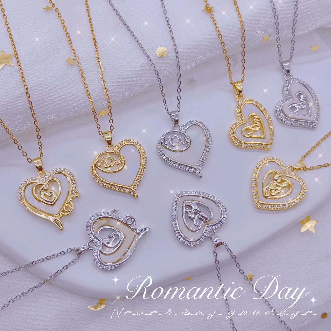 Cross-border best-selling Mother's Day MOM design pendant collarbone chain, unique and versatile necklace